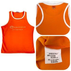 New Expensive Made in Italy orange Top M